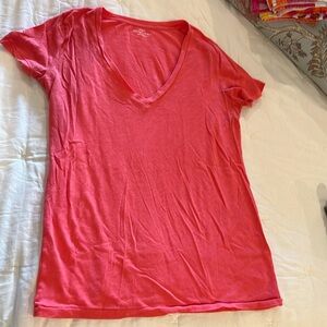 J. Crew Vintage Cotton T-Shirt, Size S, Watermelon Pink/Red
